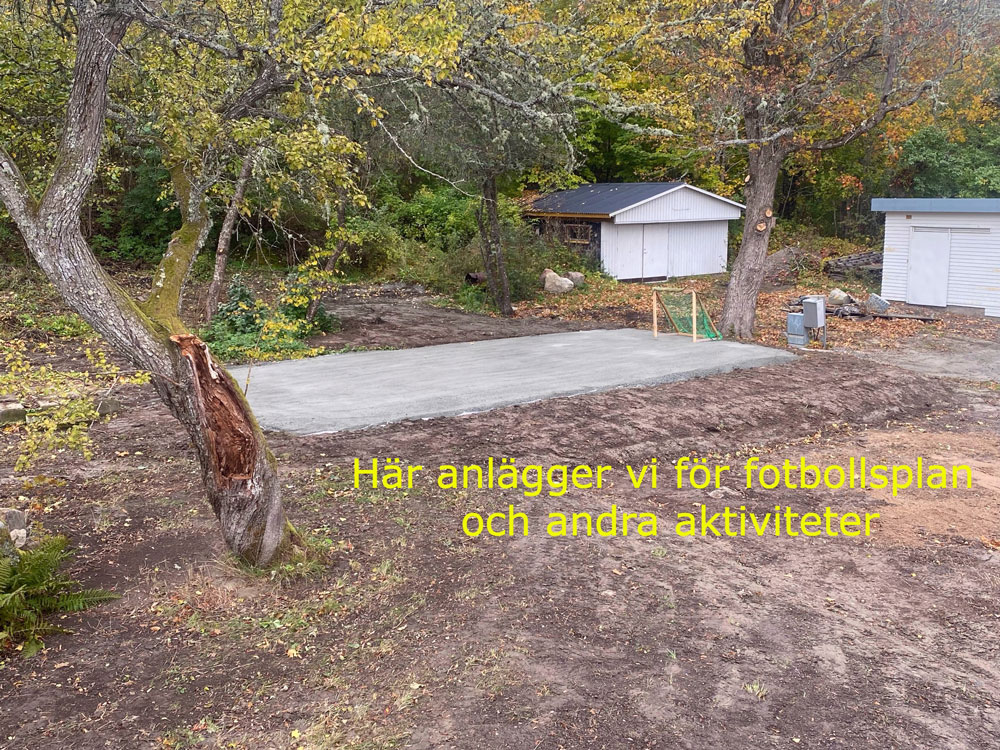 Förbereden mark för fotbollsplan